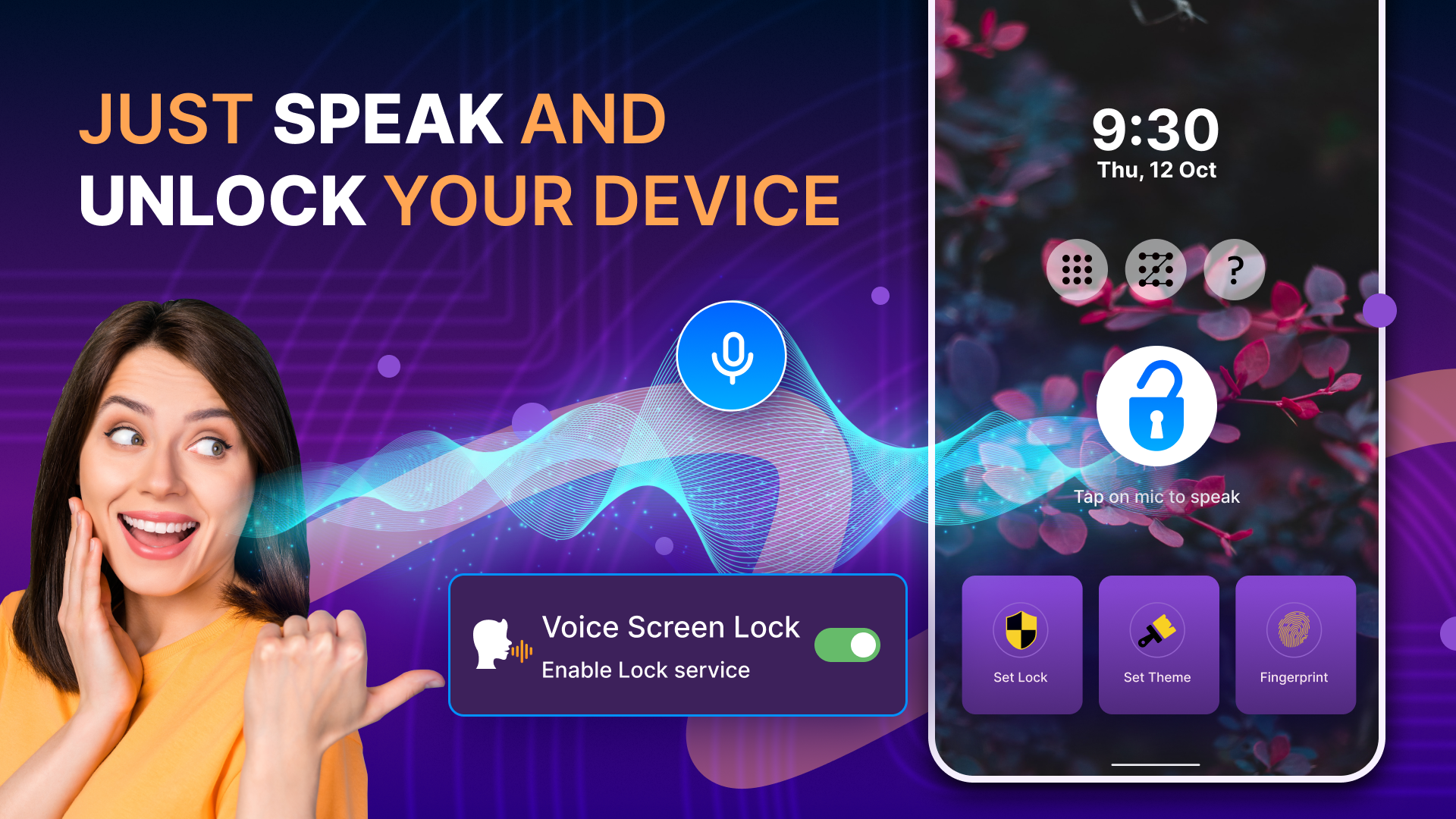 Voice Lock Screen App